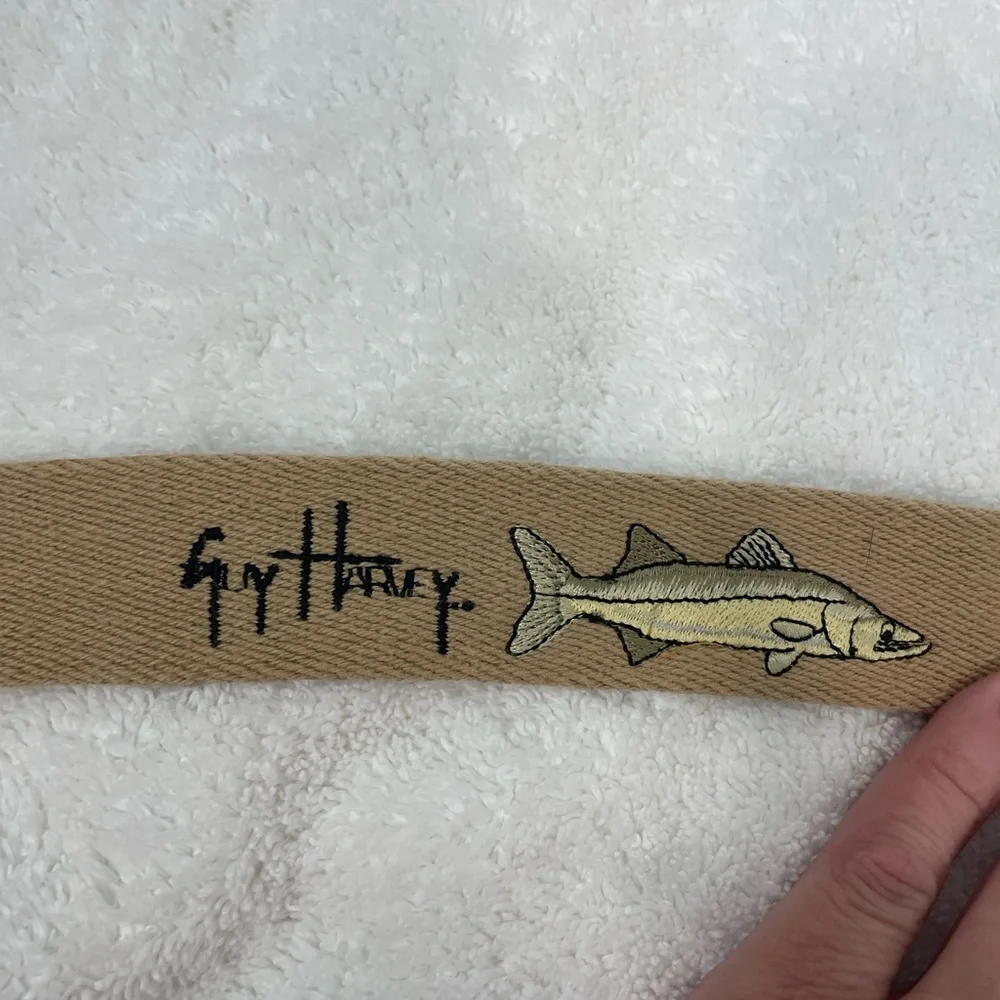 ZEP-PRO Guy Harvey canvas belt, w/embroidered snook fish - 42
